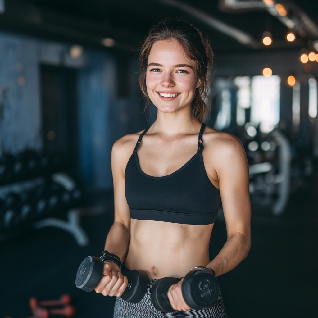Group of smiling Ukrainian adults of various ages exercising together in a modern fitness facility, showing strength and determination